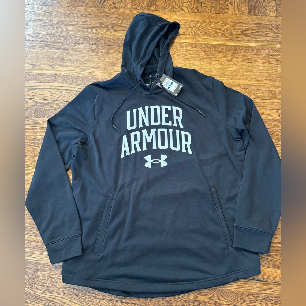 UNDER ARMOUR Black Pullover Hoodie. (NWT)